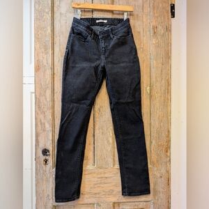 Levi 525 straight leg black jeans